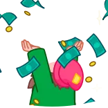 🤑 เครา, เวทมนตร์, ประกาย, มีความสุข, การ์ตูน telegram sticker