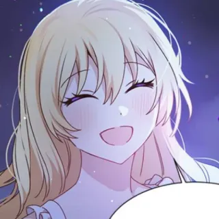 🥡 Anime, Desenho animado, Sorriso, Mulher, Loira, Feliz, Fofa, Feminino telegram sticker