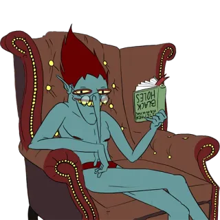 🤓 BLACK HOLES Desenho animado, Personagem, Leitura, Livro, Buracos negros telegram sticker