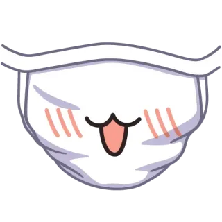 🐰 masker, kawaii, imut, masker wajah, emoji telegram sticker