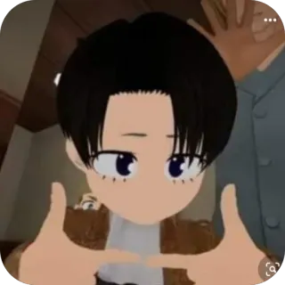 🫥 Levi Ackerman Attack on Titan animé, levi, attaque des titans, personnage, animé telegram sticker