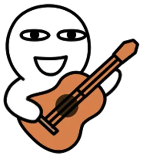 💿 stiker, kartun, karakter, gitar, musik, musisi telegram sticker