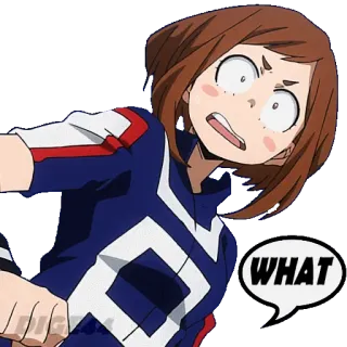 ❔ WHAT anime, expresión, impactado/a, pregunta telegram sticker