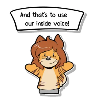 🙌 Daniel Tiger Daniel Tiger's Neighborhood And that's to use our inside voice! telegram sticker