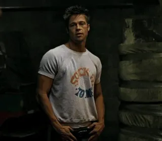 👊 GO FUCK YOURSELF brad pitt, t-shirt, film, anstößiger text, schauspieler telegram sticker