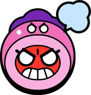 😡 arrabbiato, frustrato, cartone animato, espressione, rabbia, contrariato whatsapp sticker
