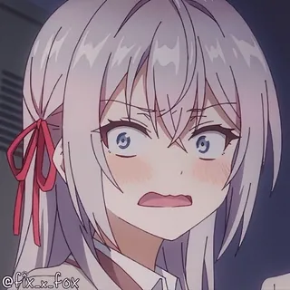 😳 @fix_x_fox animé, fille, surprise, kawaii, dessin animé, manga telegram sticker