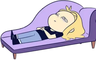 😴 couch, therapy, laying down, cartoon, relaxing, tired telegram sticker