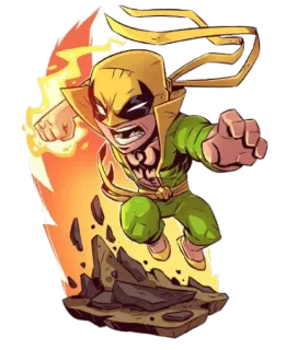 👊 Iron Fist Marvel, superhero, martial arts, comic book telegram sticker