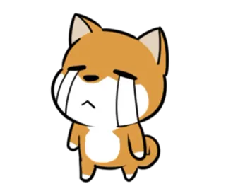 😭 traurig, weinend, Hund, Tier, Emotion, Cartoon whatsapp sticker