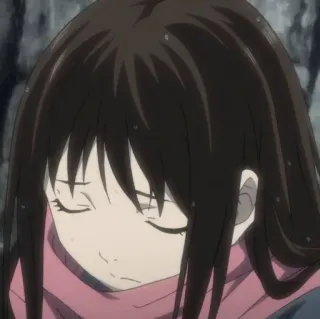 💈 Anime, Meisje, Sjaal, Personage, Vrouw whatsapp sticker