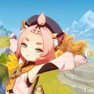 😠 Diona Genshin Impact Diona, Genshin Impact, fille chat, personnage anime, personnage de jeu vidéo whatsapp sticker