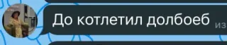 🤩 До котлетил долбоеб 모욕, 불쾌한, 욕설 whatsapp sticker