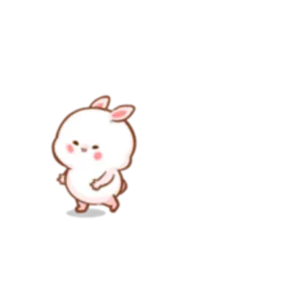 ☺ słodki, królik, królik, zwierzę, kreskówka whatsapp sticker