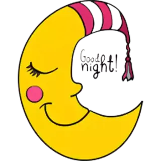 😊 Good night! moon, night, good night, sleep telegram sticker