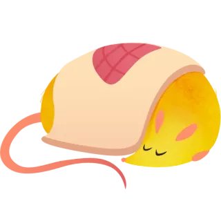 😴 困, 可爱, 黄色, 动物, 插画, 卡通 telegram sticker