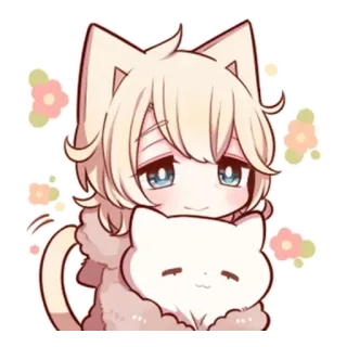 🌟 kucing, anime, kartun, imut, anak kucing, hewan peliharaan, persahabatan telegram sticker