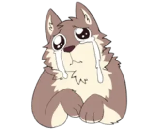 😭 weinen, traurig, Hund, Tier, Tränen, süß whatsapp sticker