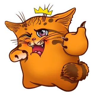 👍 kucing, jari tengah, menyinggung, binatang, stiker, kartun whatsapp sticker