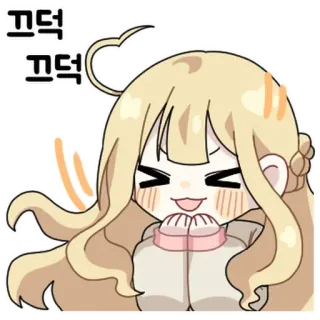 💬 끄덕끄덕 mono, dibujos animados, anime, chica, asintiendo whatsapp sticker