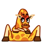 😡 giraffa, arrabbiato, cartone animato, animale, carino, divertente telegram sticker