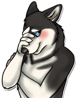 ☺️ anjing, antropomorfik, furry, kartun, stiker whatsapp sticker