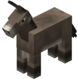 🐎 Minecraft, Animal, Numérique, Bloc, Jeu, Vache whatsapp sticker