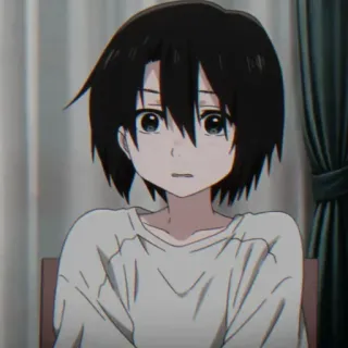 ◾ Anime, Manga, Personage, Verdrietig, Portret whatsapp sticker