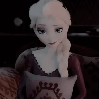 🌨 Elsa Frozen dessin animé, reine, glace, Disney, Elsa, animé telegram sticker