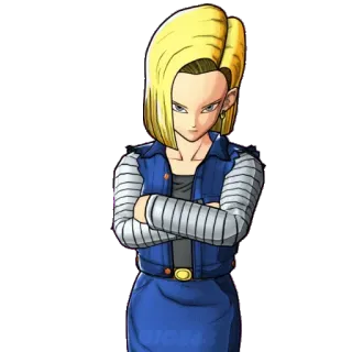 😼 Android 18 Dragon Ball Z android, bionda, anime, cartoni animati, dragon ball z, android 18 telegram sticker