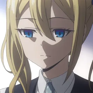😕 Ai Hayasaka Kaguya-sama: Love Is War Anime, Mädchen, Blonde Haare, Blaue Augen, Ernst, Hayasaka, Kaguya-sama, Love is War telegram sticker