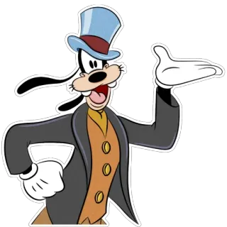 🎩 Goofy глупый, мультфильм, Дисней, персонаж, мультяшный, собака telegram sticker
