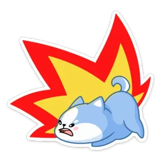 🤬 漫画, 犬, 爆発, 怒り, ユーモア, ステッカー telegram sticker