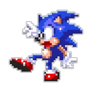 😨 Sonic the Hedgehog sonic, erizo, sega, juego, pixel art telegram sticker