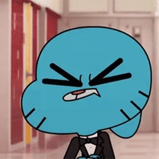 🫥 Gumball Watterson The Amazing World of Gumball desenho animado, animado, Gumball, O Incrível Mundo de Gumball, irritado, aborrecido, gato azul telegram sticker