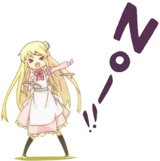 🐱 No! Anime, Meid, Manga, Boos, Oneens whatsapp sticker
