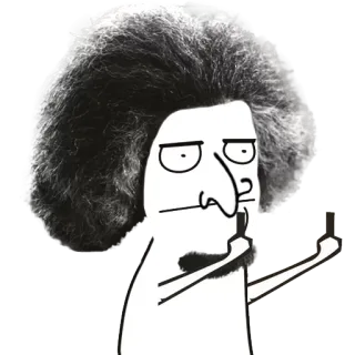 🖕 middle finger, offensive gesture, cartoon, character, man telegram sticker