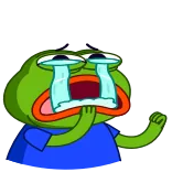 😭 Pepe the Frog pepe, ếch, khóc, buồn, meme, meme internet telegram sticker