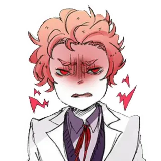 🤬 enojado, molesto, frustrado, estresado, disgustado, anime, manga telegram sticker