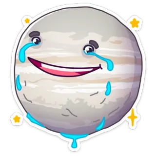 😭 ดาวเคราะห์, ร้องไห้, อิโมจิ, เศร้า, การ์ตูน telegram sticker