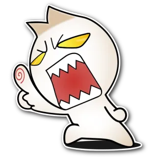 😠 wütend, Cartoon, Stinkefinger, beleidigend, unhöflich whatsapp sticker