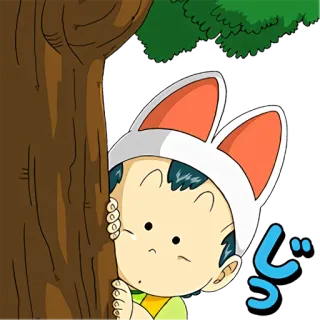 😶 じっ Anime, Phim hoạt hình, Trẻ em, Thỏ, Trốn, Kawaii telegram sticker