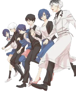 👨 Tokyo Ghoul Anime, Tokyo Ghoul, Ken Kaneki, Ghoul, Charaktere, Manga, Gruppe telegram sticker