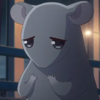 🐭 anime, sad, mouse, cute, animal, cartoon telegram sticker