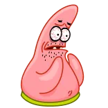 😰 Patrick Star SpongeBob SquarePants Patrick Star, spongebob, nickelodeon, cartoon, funny, character, pink starfish telegram sticker