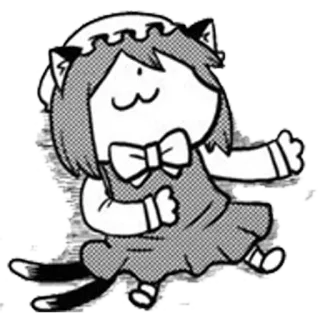 😵 Neco-Arc neco-arc, cat, anime, manga, cartoon telegram sticker