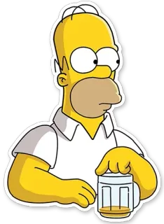 🍺 Homer Simpson The Simpsons Homer Simpson, Die Simpsons, Cartoon, Bier, Lustig telegram sticker