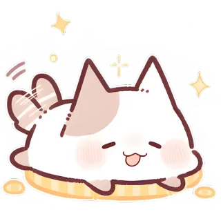 ✨ 猫, 可愛い, かわいい, 子猫, 動物, キラキラ, マンガ whatsapp sticker