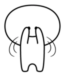 🙈 Cartoon, Minimalistisch, Zwart-wit, Personage, Abstract telegram sticker