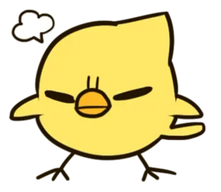😤 en colère, mignon, dessin animé, oiseau, jaune whatsapp sticker